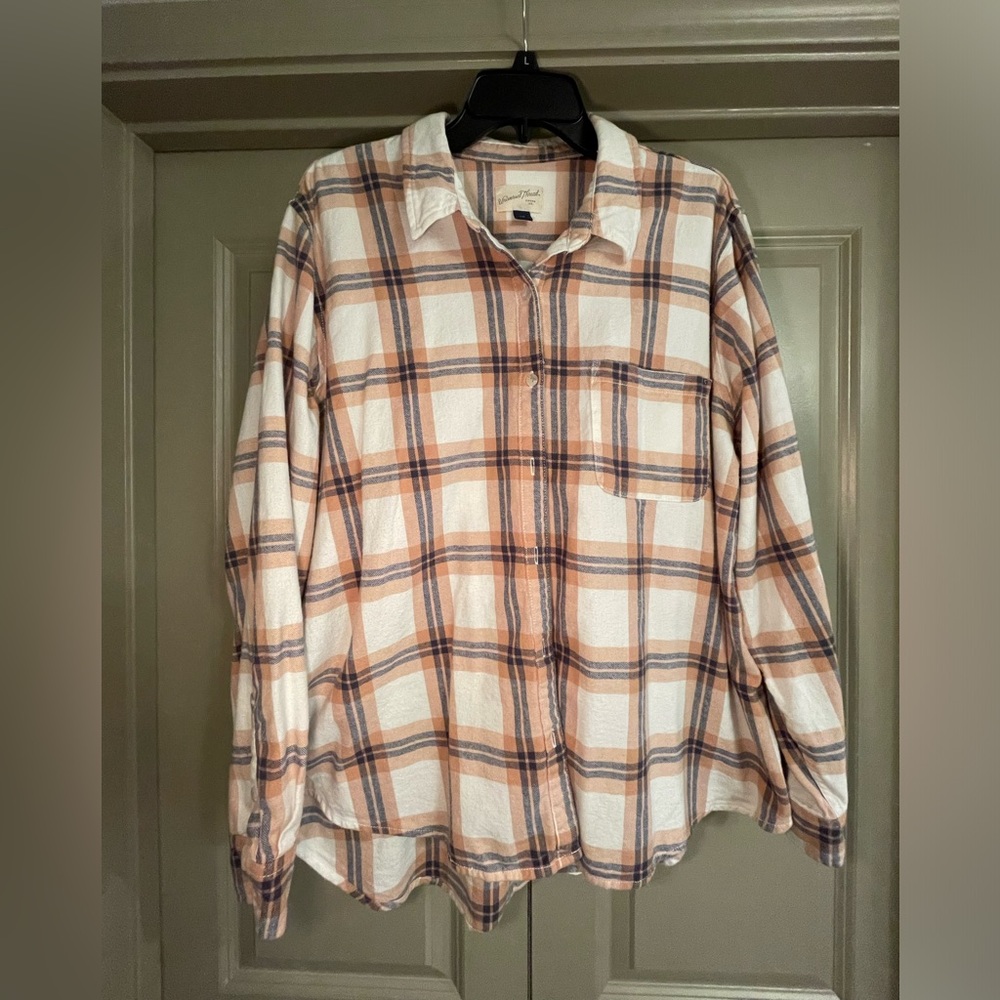 Universal Thread Plaid flannel button down shirt size XXL